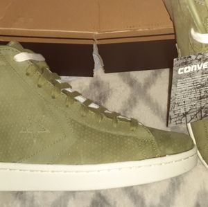 New Fatigue Olive Green Brushed Suede Hi Tops